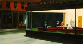 Hopper\'s Nighthawks at the Diner